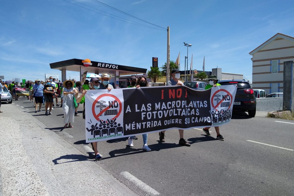 Manifestación placas solares