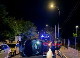 Vuelca en Antonio Maura un vehículo conducido por un hombre que dio positivo en alcoholemia