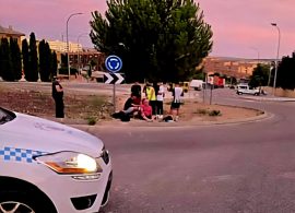 Herido un motorista de 17 años tras chocar con una señal en la calle Río Gritos de Cuenca