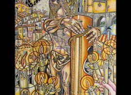 Velas, estrellas y San Antón escoltan al 'Amarrao' en el cartel del Via Crucis creado por Tomás Bux