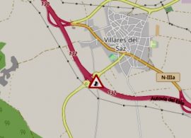 Cuatro personas heridas tas una colisión en cadena provocada por una granizada en la A-3 a la altura de Villares del Saz