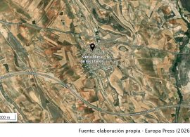 Fallece un hombre de 70 años tras la salida de vía de un turismo en un camino entre Santa María de Los Llanos y El Pedernoso