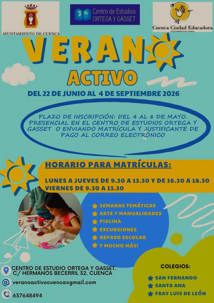 Abierto el plazo de inscripción para la Escuela de verano Activo de Cuenca