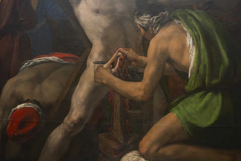 Una restauración en la Catedral saca a la luz un martirio de San Serapio pintado por el menor de los Ricci
