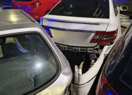 Detenido un conductor tras  agredir a un policía durante la retirada de un vehículo accidentado en Jorge Torner