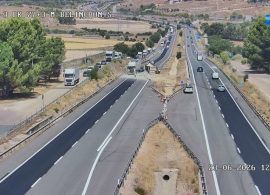 Cortada la A-3 a la altura de Belinchón por el vuelco de un camión
