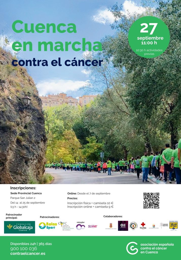 El 27 de septiembre se celebrará la XI Marcha contra el cáncer en Cuenca